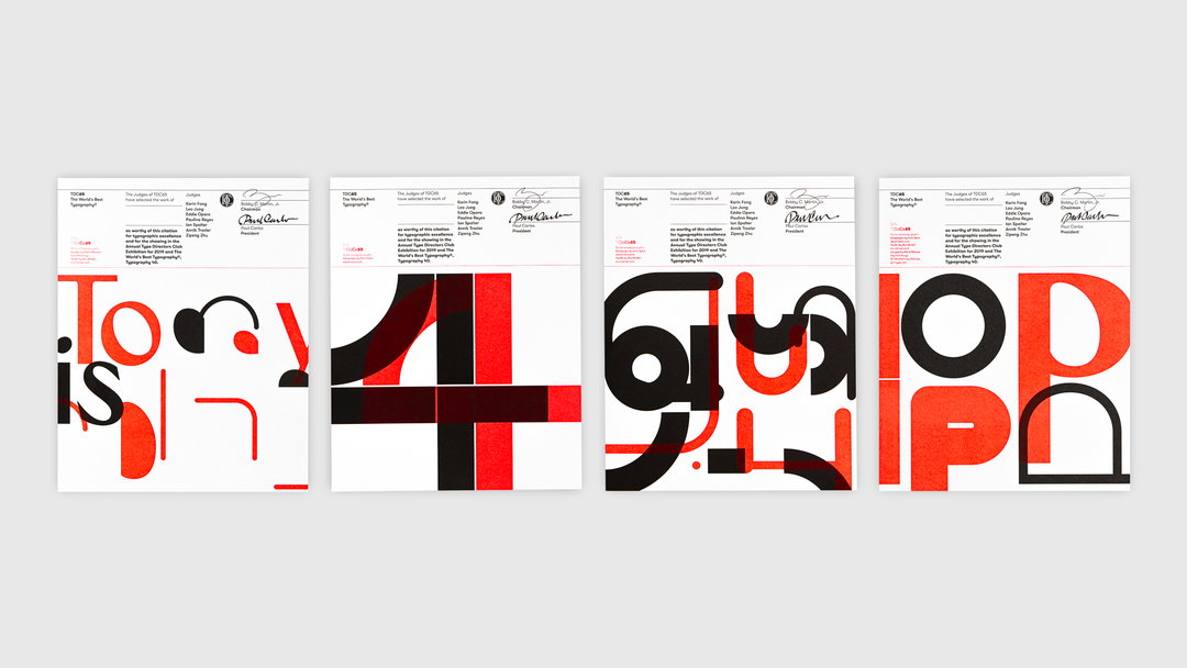 Bond’s identity for Type Directors Club celebrates “the extensive, rich and complex world of type design”