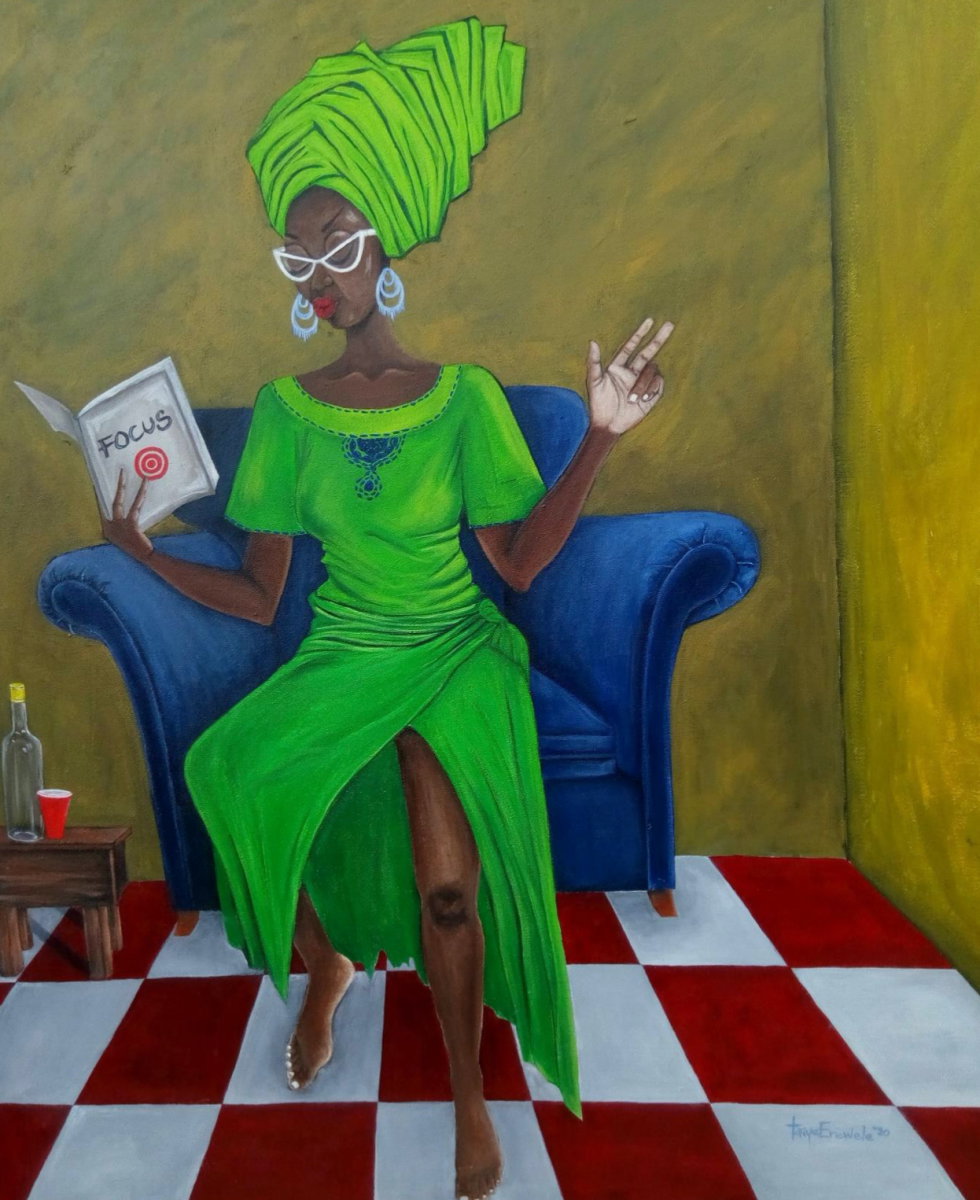 Taiye Erewele, Slay Queen, 2020, Acrylic on canvas_art_exhibition_itsnicethat.jpeg