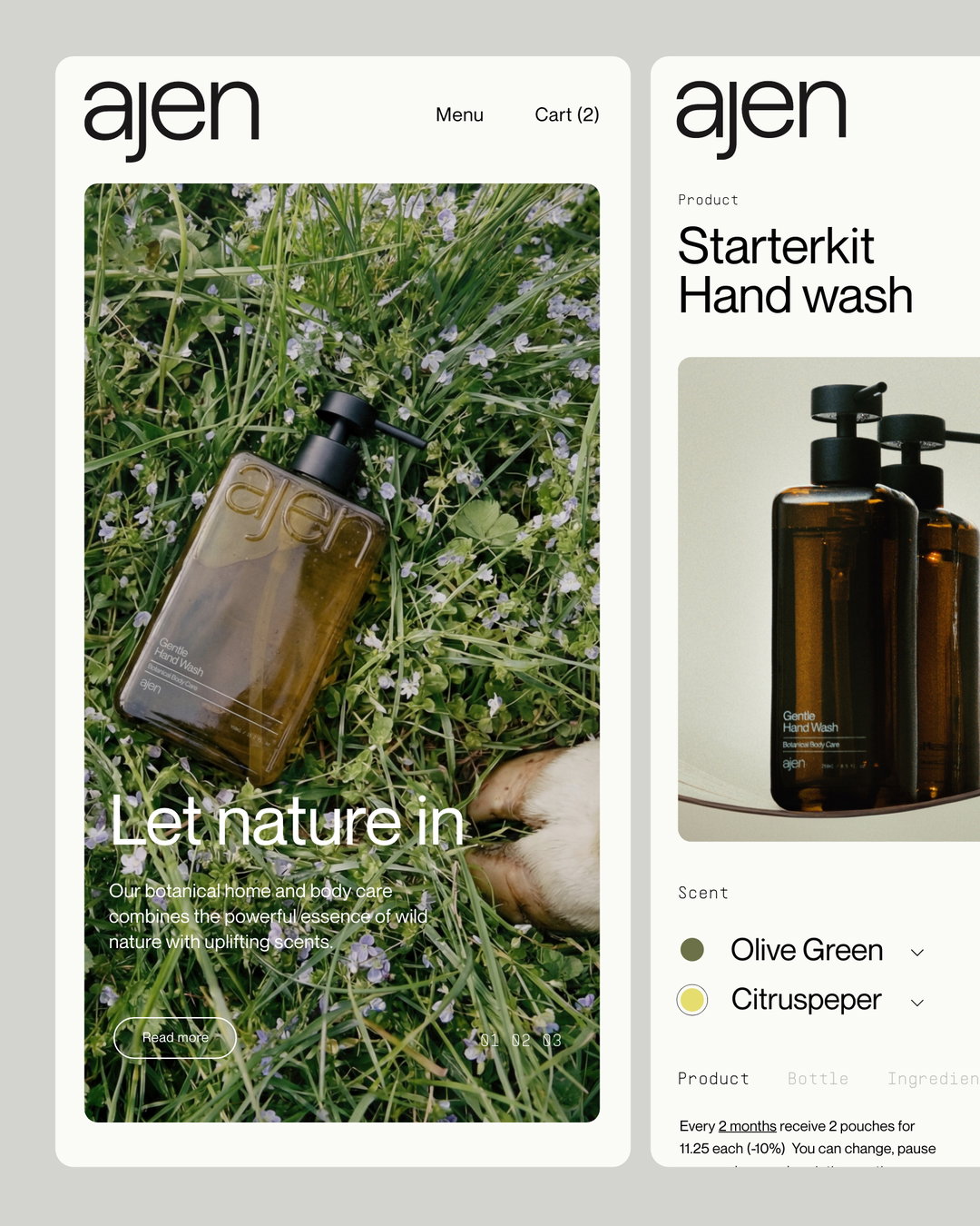 The Phoney Club - Ajen Botanical Body Care Visual identity (Copyright ©The Phoney Club, 2024).jpg