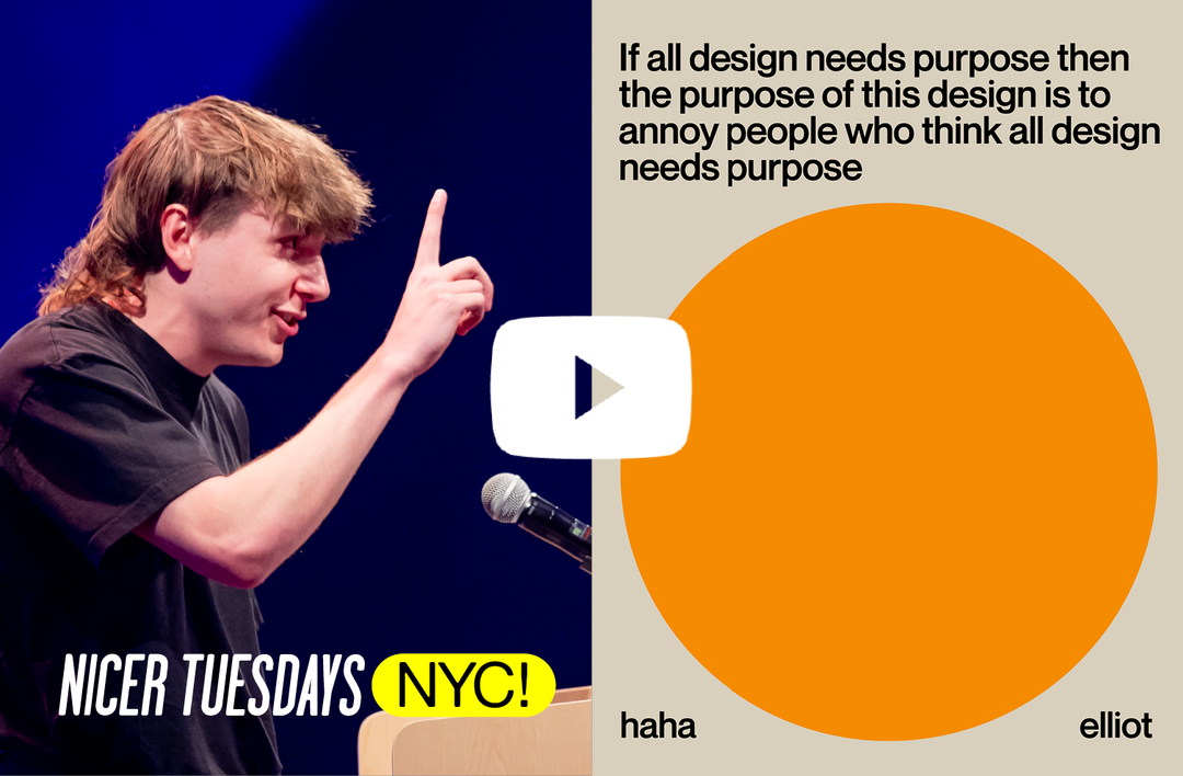 Elliot Ulm is a great designer and public speaker, but terrible at speaking to people at parties