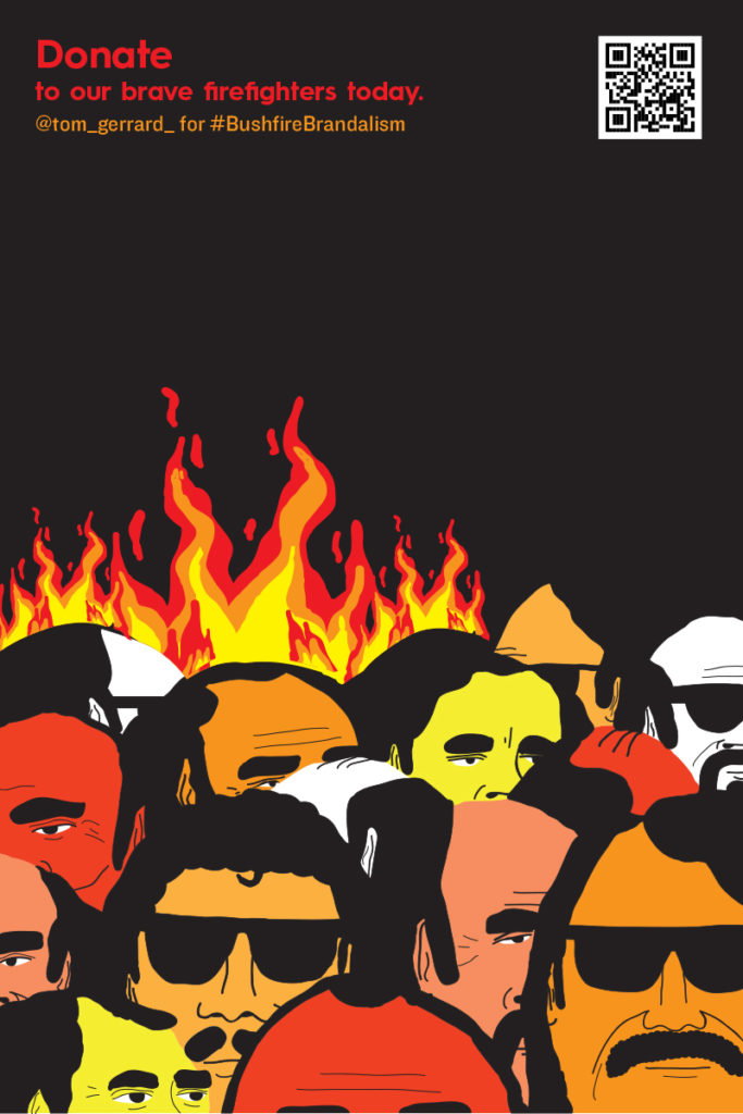 Tom-Gerrard-Flee-_bushfire brandalism poster art itsnicethat.jpg