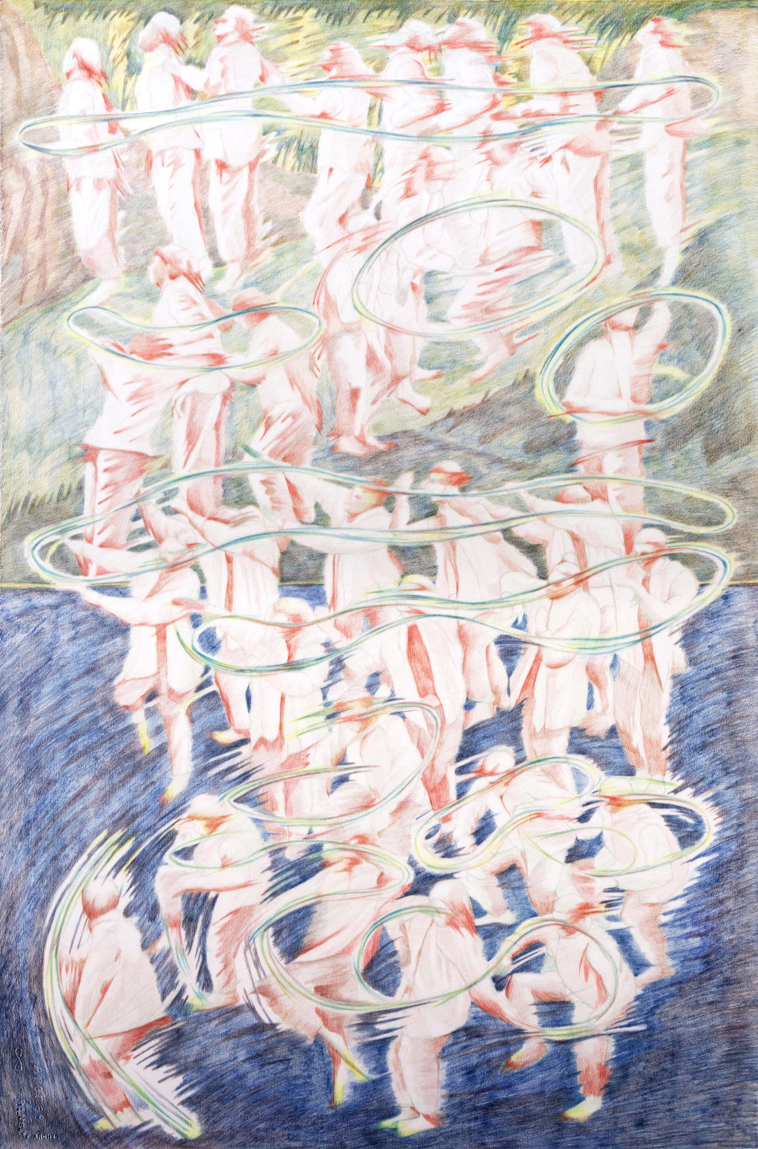 Tom Cubitt has mastered the art of movement in his theatrical drawings