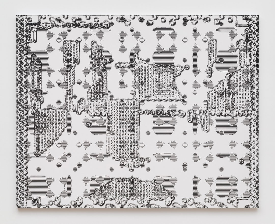 Travess Smalley, Terrainstamp, 2023, silkscreen print on canvas, printed at Keigo Prints Inc. with Marginal Editions, New York, NY 60 x 72 in. (152.4 x 183 cm.).jpg