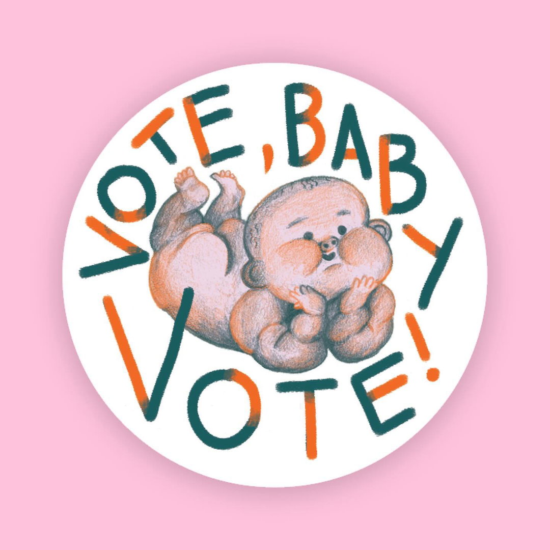 X. Fang, Stick the Vote, 2024_elizabeth goodspeed political merch itsnicethat.jpg