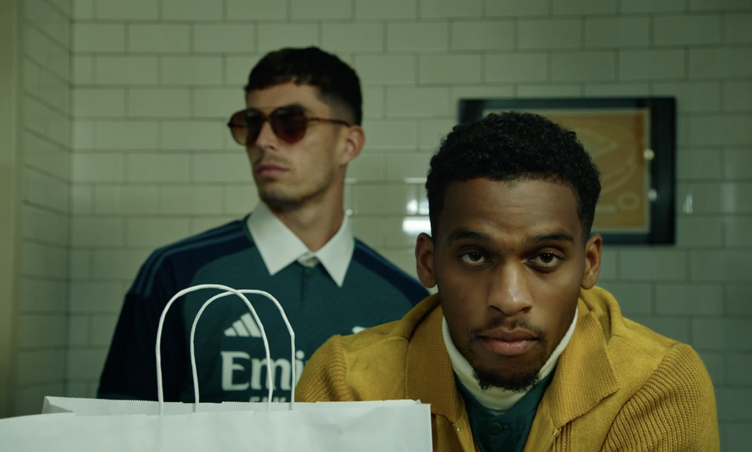 Arsenal blends style and humour with continental 2023/24 third kit film
