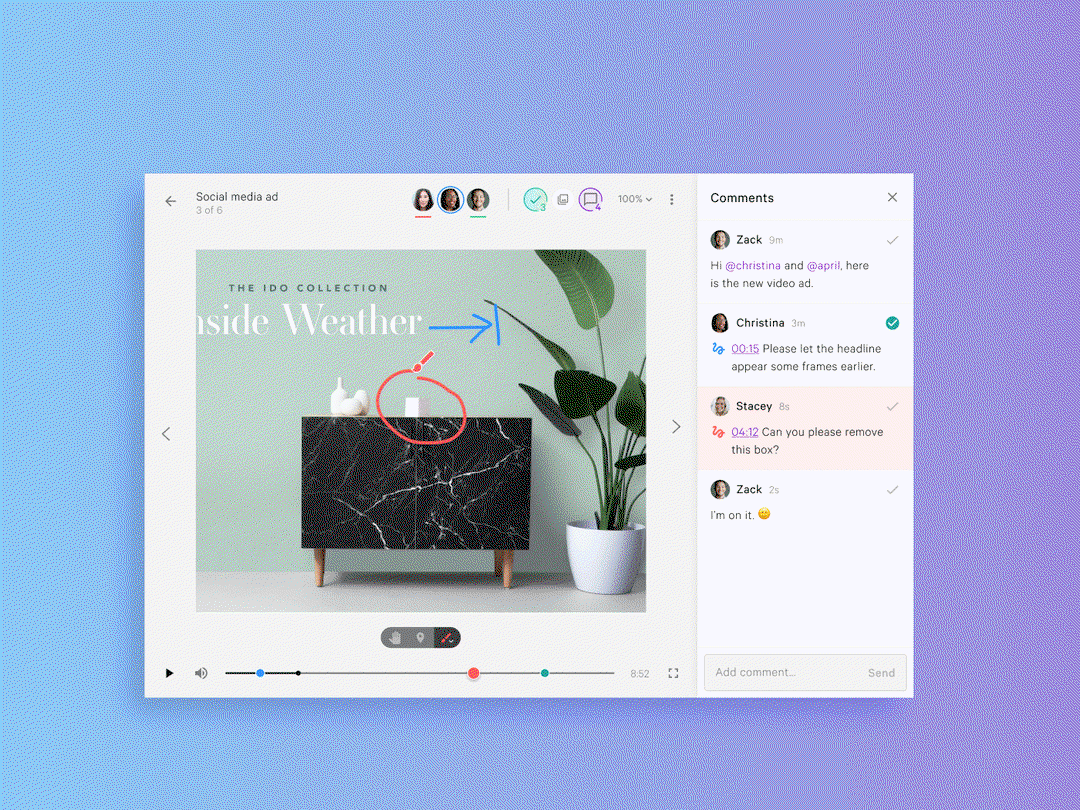 Picter is a collaborative creative review tool made for visual people