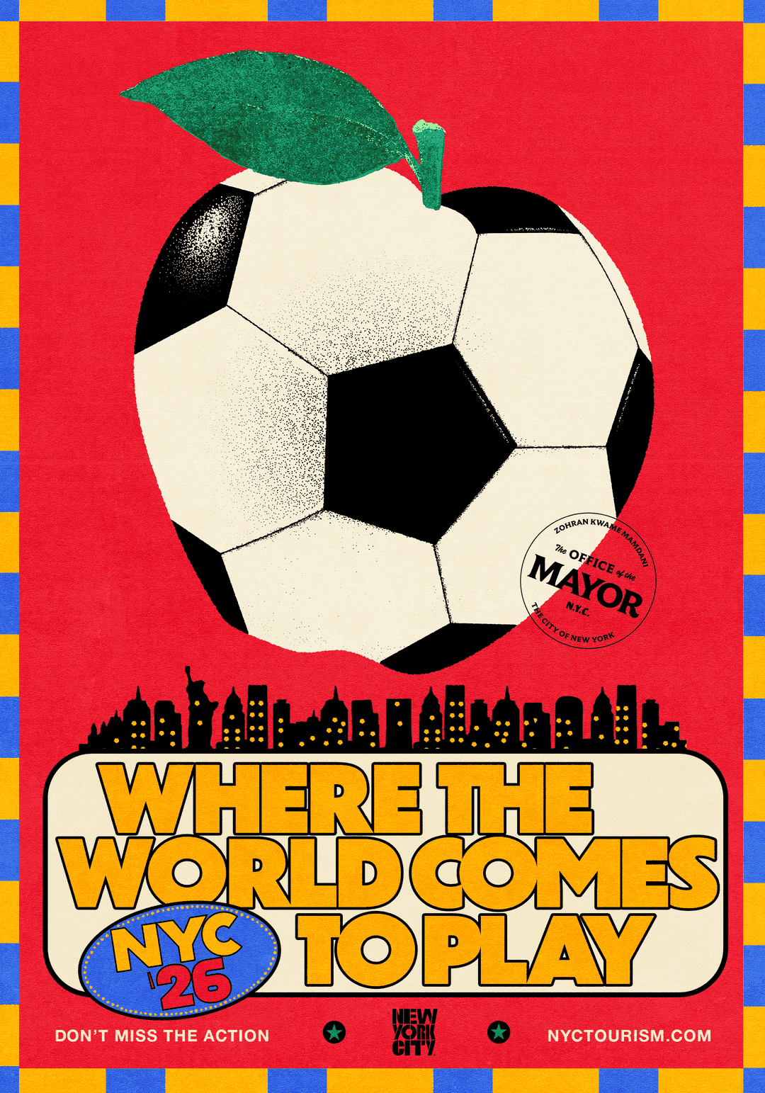 Mamdani’s NYC World Cup campaign is inspired by sports memorabilia, city signage, the subway and the five boroughs