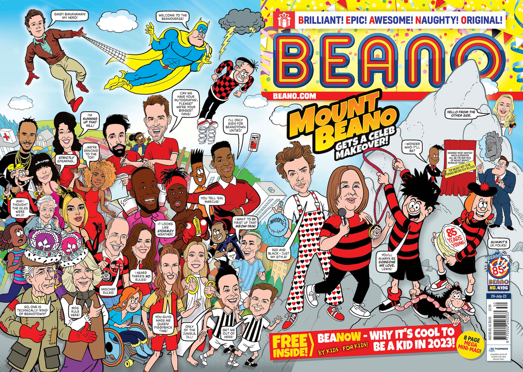 Beano’s star-studded 85th birthday comic features Marcus Rashford, Dua Lipa, David Attenborough and more
