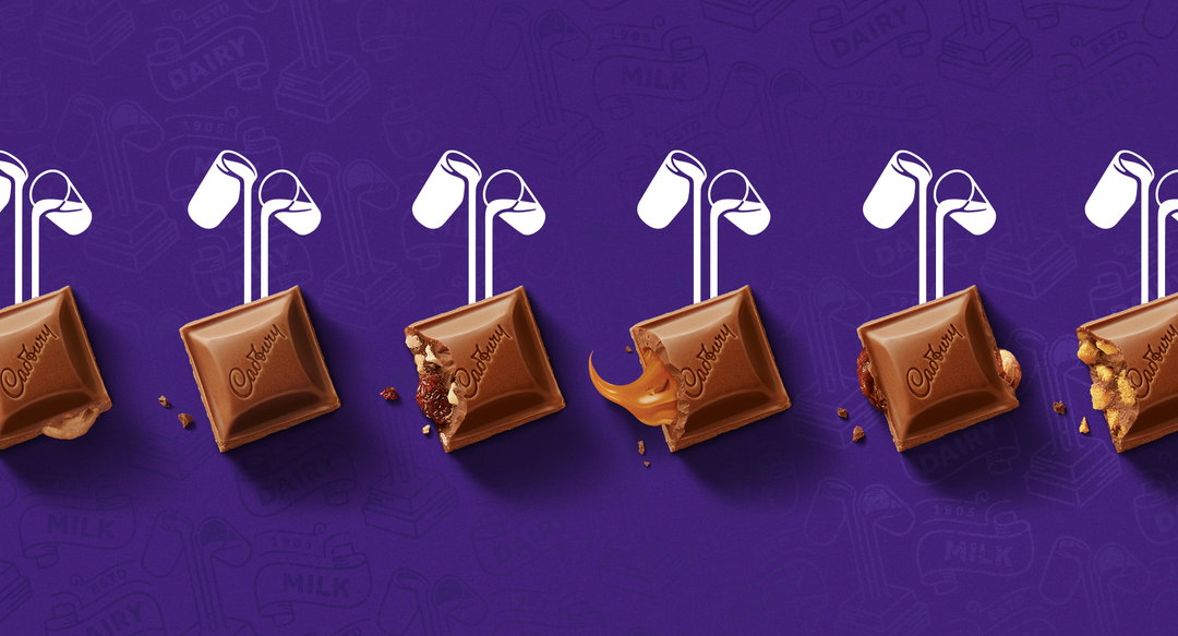 bulletproof cadbury dairy milk rebrand graphic design itsnicethatUK_Chunks_LineUp.jpg