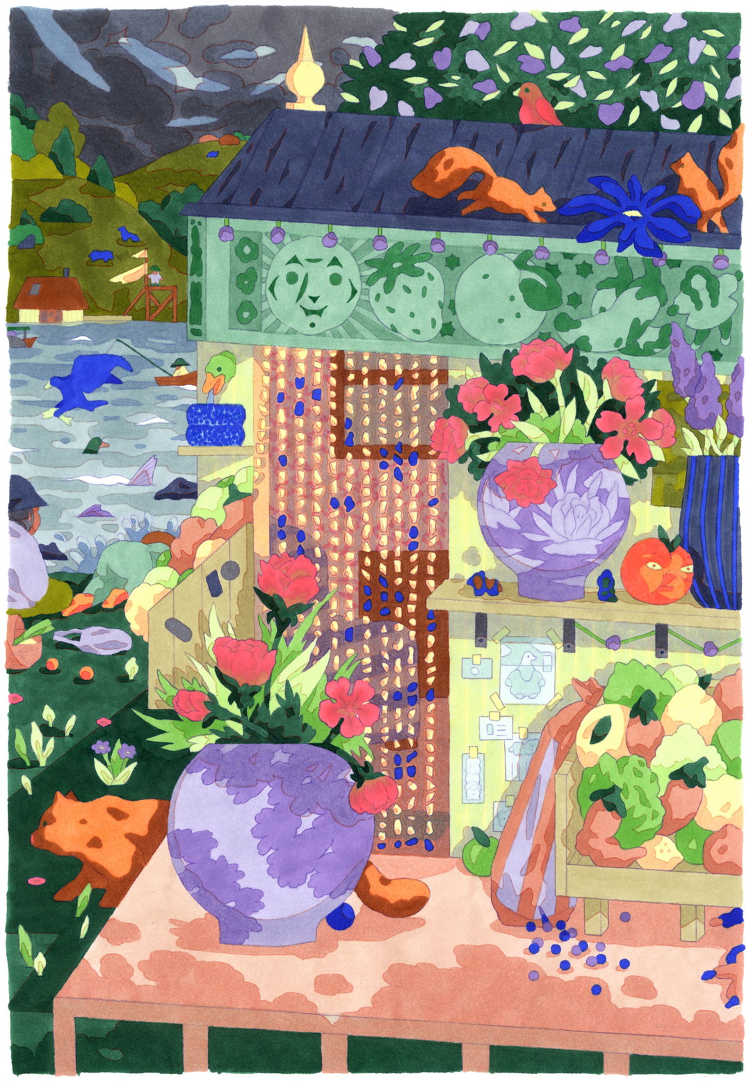 The secret to Camille Gobourg’s magical plant illustrations is her “creative cocoon” of references
