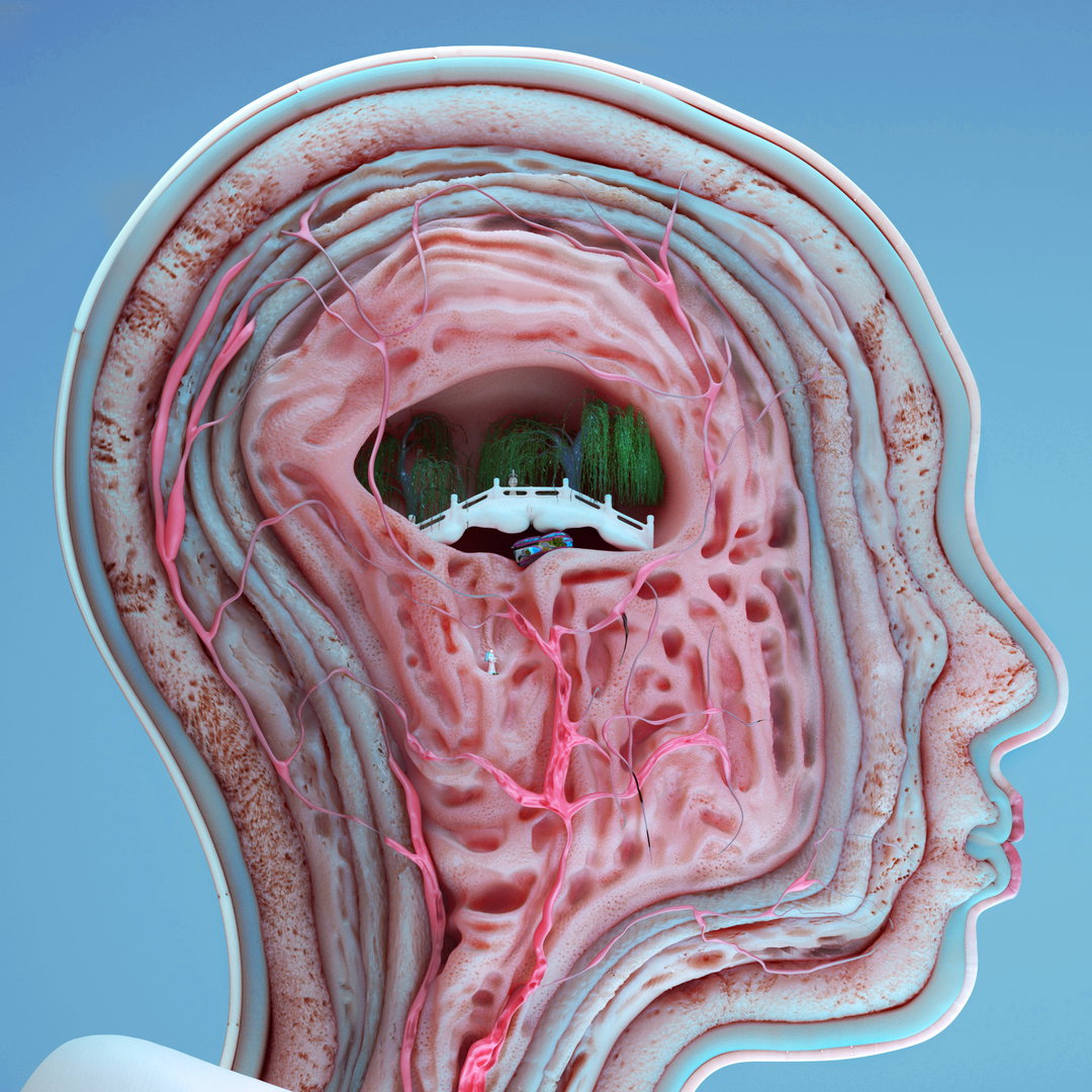 Dorairolg plays a puzzle with the viewer in her mind-bogglingly detailed digital artworks