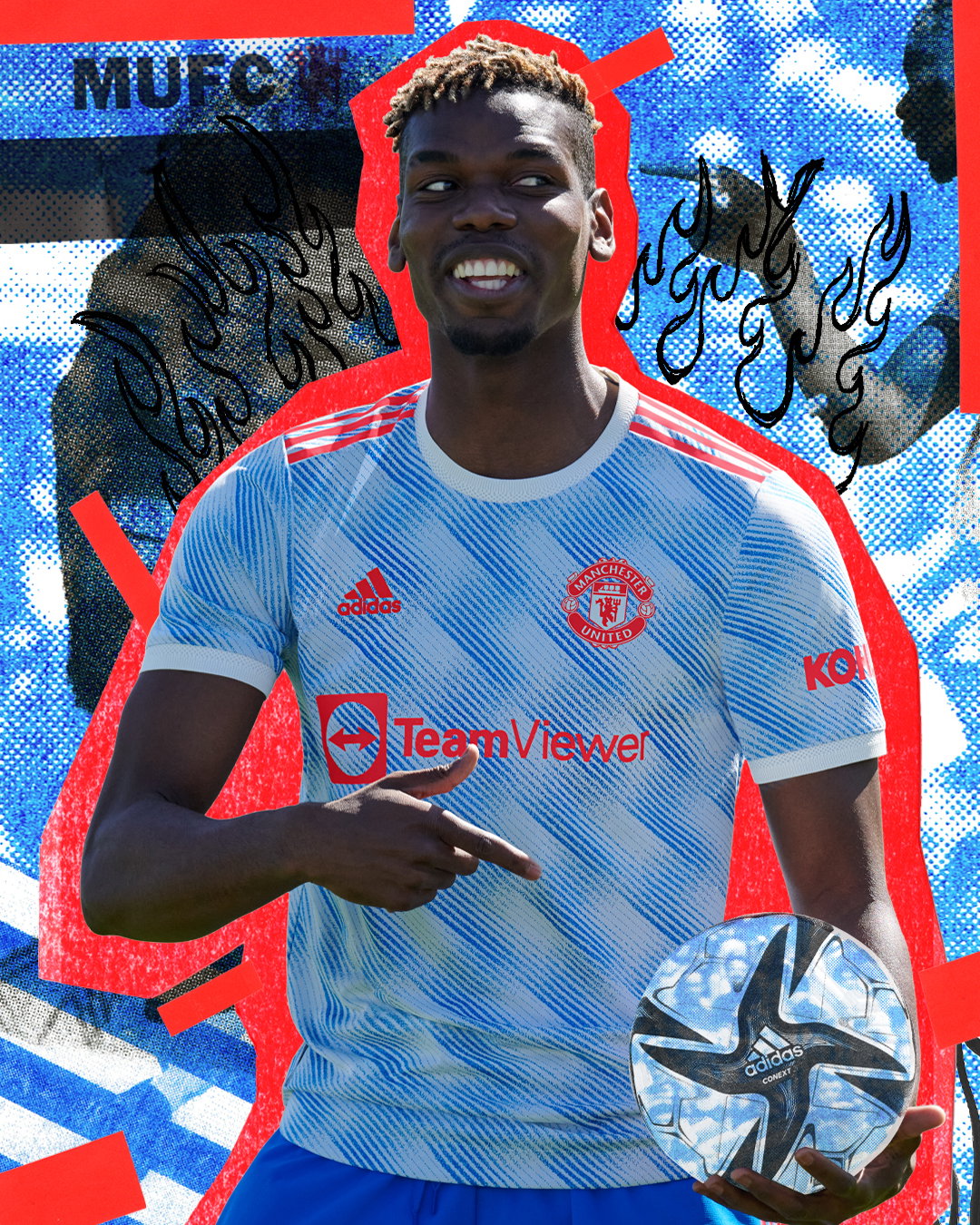 DR.ME creates a handmade, 90s-inspired campaign for the 21/22 Man United away kit