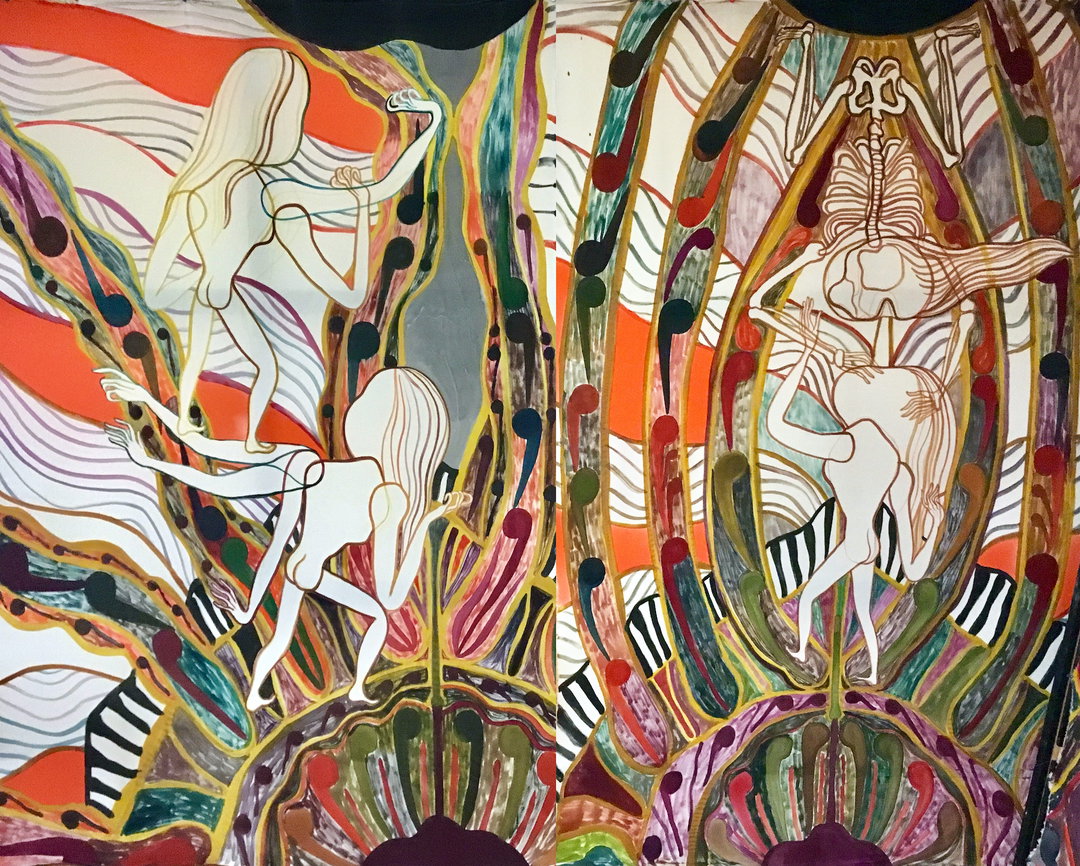 emma talbot max mara art prize itsnicethat__How Is Your Own Death So Inconceivable_acrylic on silk 2019.jpg