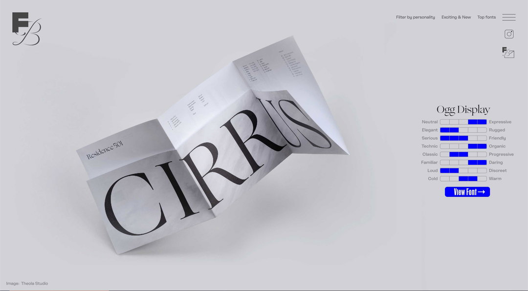 Font Brief lets you find the right typeface by searching for its personality traits