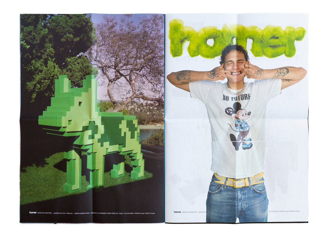Take five and peruse Frank Ocean’s latest photography in Homer poster book
