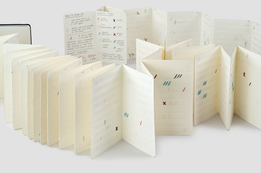 Pentagram partner Giorgia Lupi stitches her life in data into the pages of a Moleskine notebook