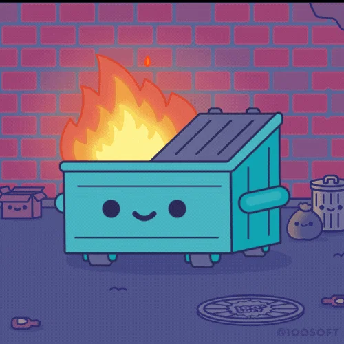 giphy animation itsnicethat_dumpster fire.gif
