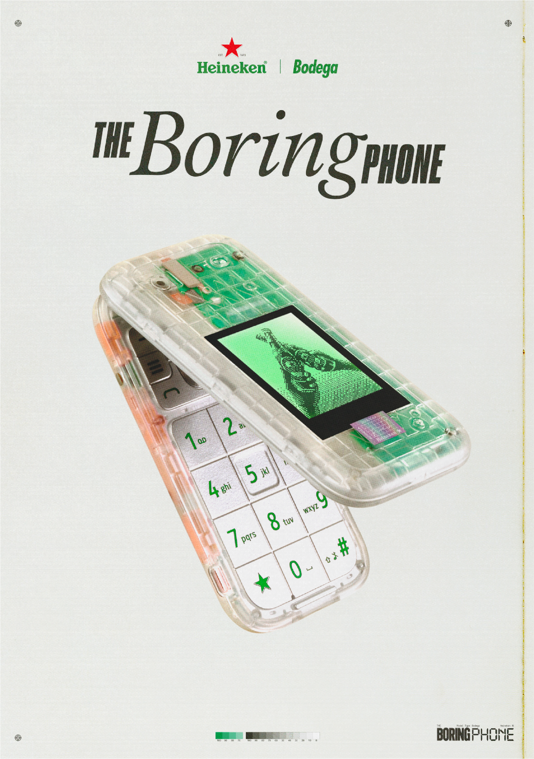 The Boring Phone from Heineken x Bodega taps into Y2K trends and the ‘dumb phone’ market