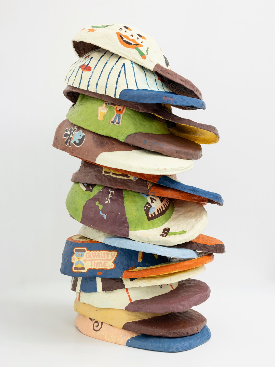 Fossils of youth: Philip Lindeman’s papier-mâché caps are a tribute to skateboarding and American advertising