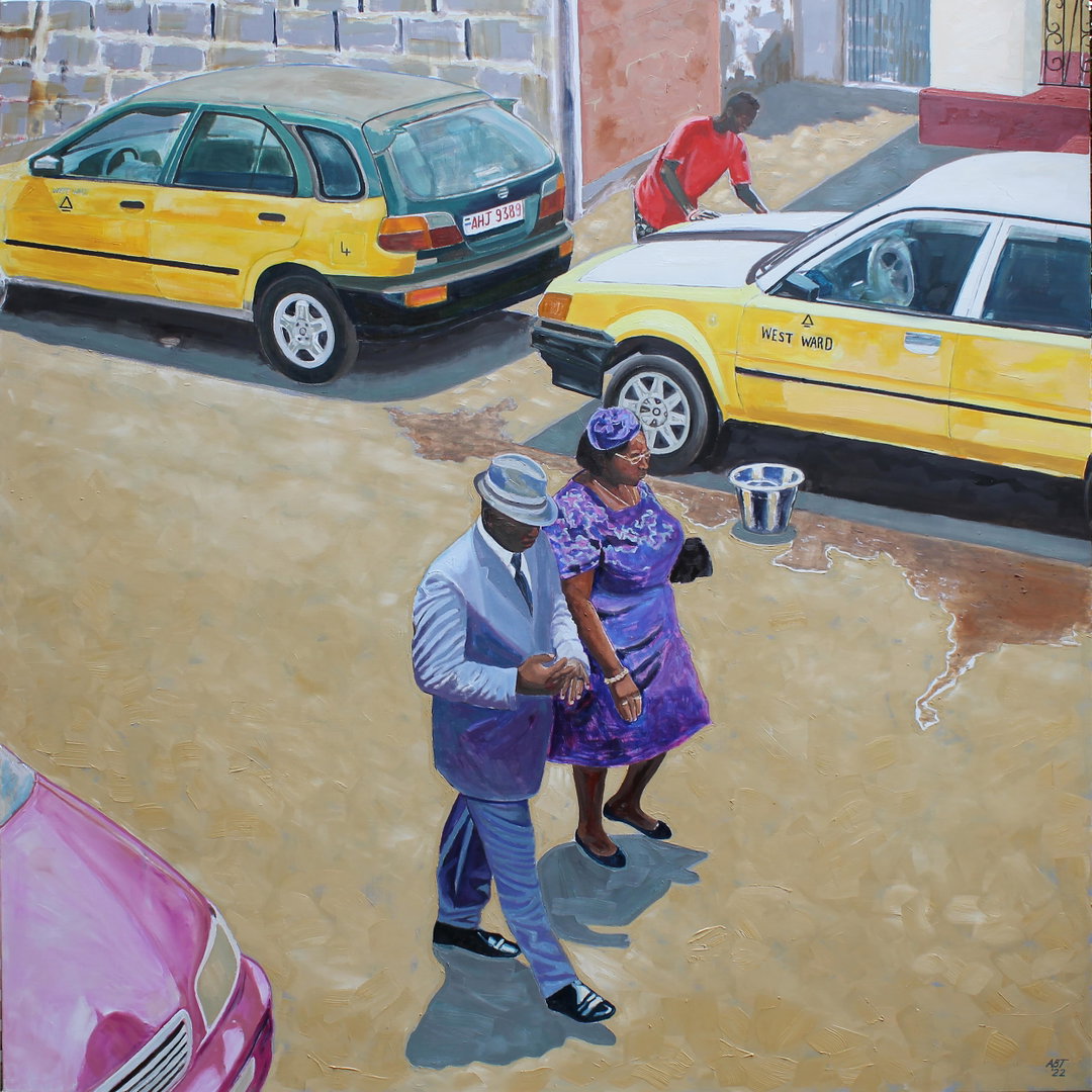 itsnicethat-Arthur Timothy, THE WAY OF THE CROSS, 2022, 190cm x 190cm, Courtesy of the artist and Gallery 1957.jpg