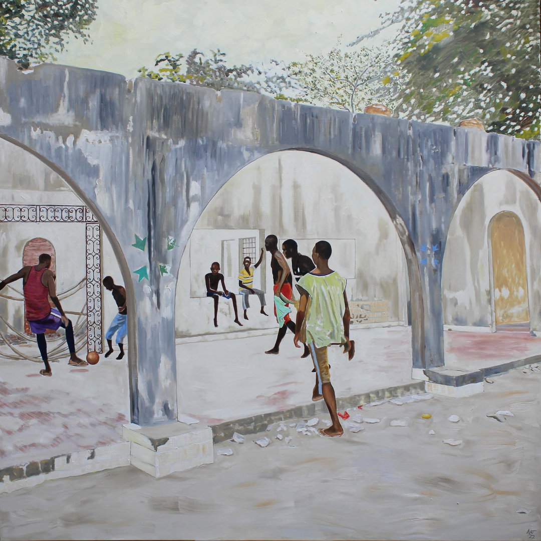 itsnicethat-Arthur Timothy, TOKEH, 2022, 190cm x 190cm, Courtesy of the artist and Gallery 1957.jpg