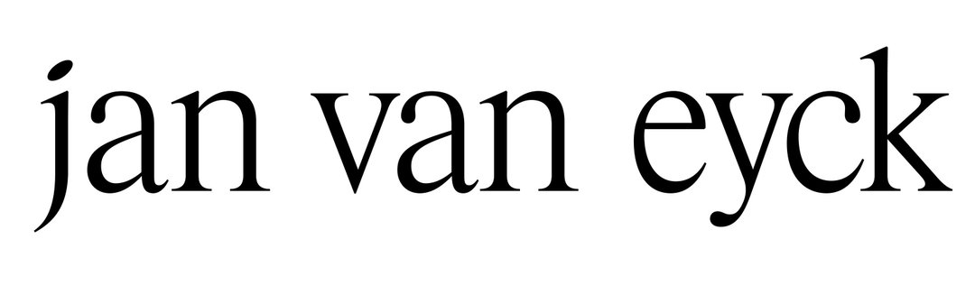 Black serif text on a white background reads “jan van eyck”.