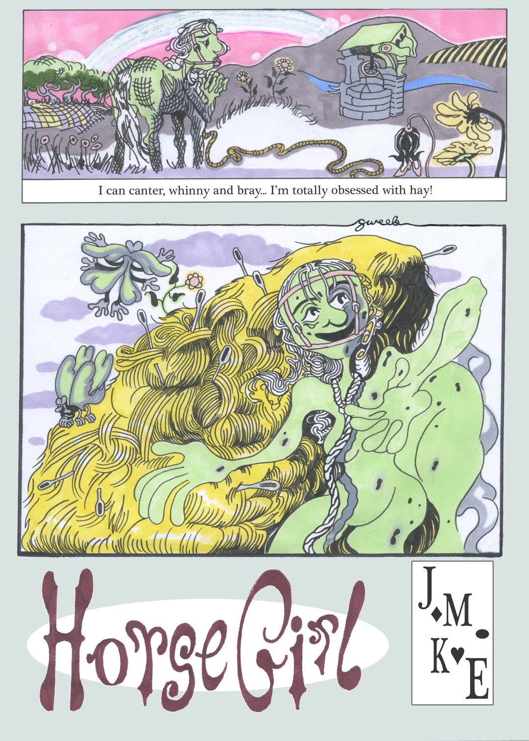 jmke-illo-itsnicethat-Horse Girl Page 1_A4_Marker Pens, Ink and Photoshop (1).jpg