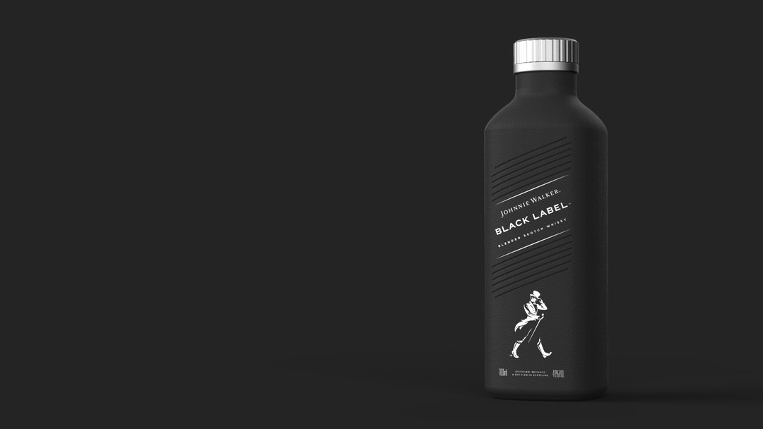 johnnie walker black label plastic free paper bottle whisky packaging design diageo itsnicethat.jpg