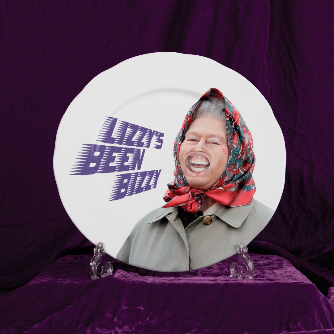 “Lizzy’s Been Bizzy” – KesselsKramer dishes up Alternative Jubilee Plates to mark the Queen’s platinum party
