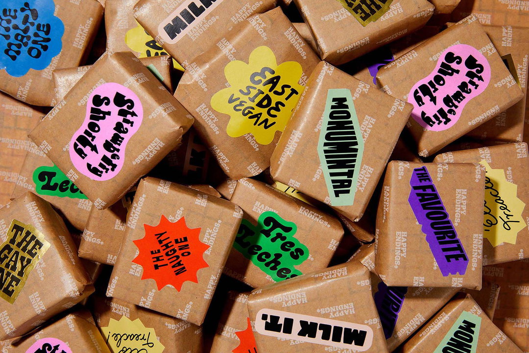 Like a good Neapolitan ice cream, Happy Endings’ rebrand embraces variety