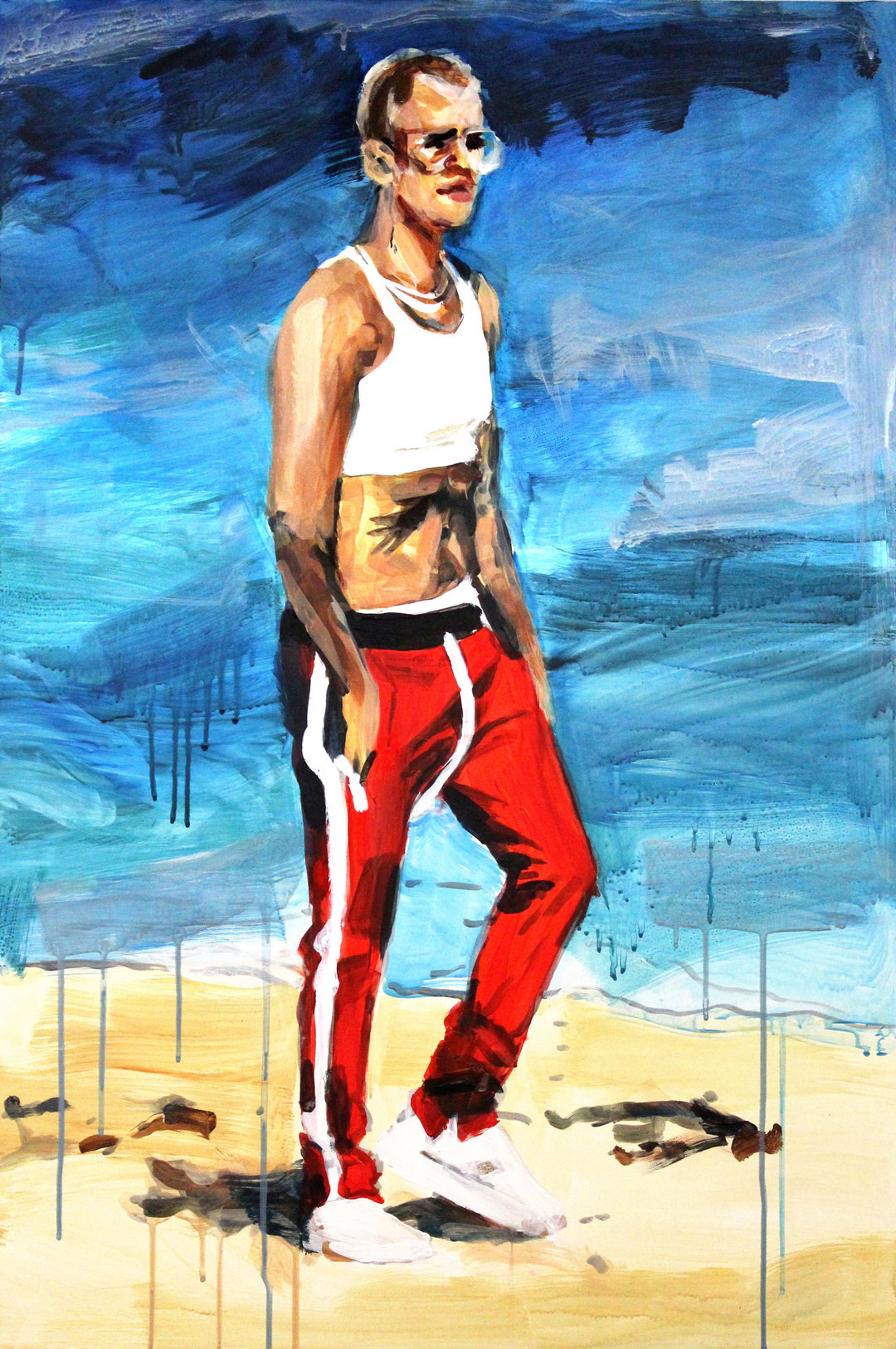 laura-collins-art-itsnicethat-Laura-Collins-Justin-Bieber-Walking-Along-the-Beach-24x36-acrylic-on-panel-2017.jpg