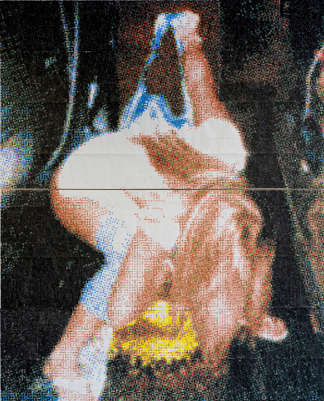 Female friendship is rendered into thousands of pixels in Lily Bunney’s pointillist paintings