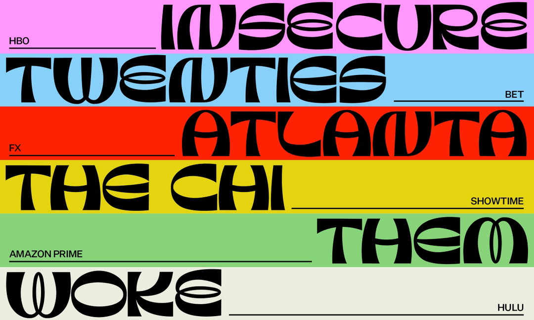 Mirna Pierre’s curvy and bold typeface is a celebration of Black graphic designers in history