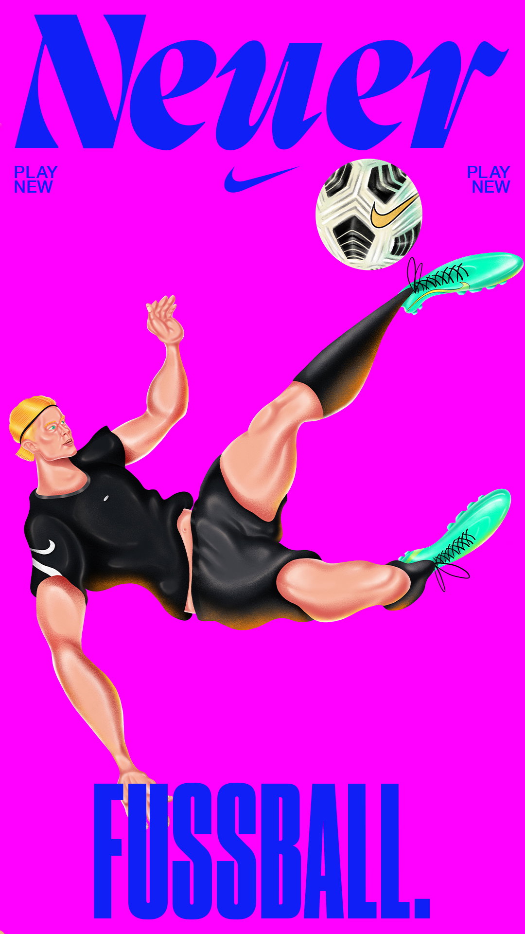 Haein Kim and Tayfun Pekdemir illustrate posters for Nike's The
