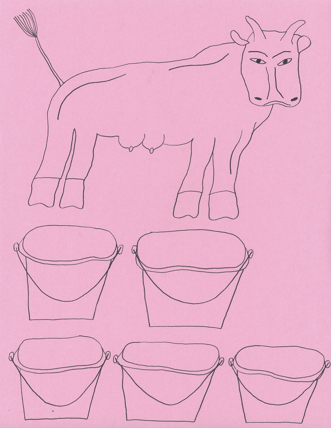 Nomka Enkhee’s whimsical cartoons are made up of mundane objects inspired by cursive handwriting