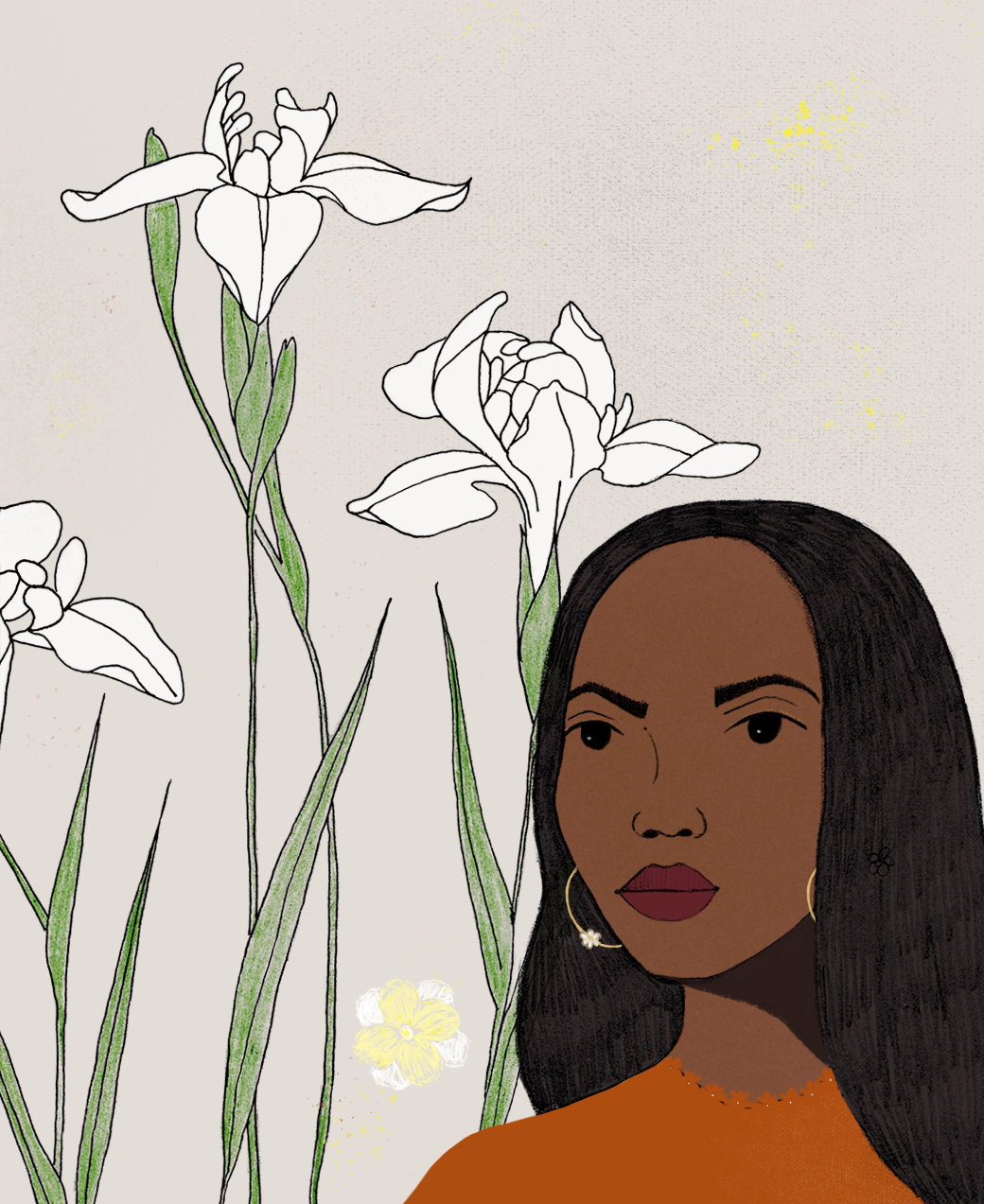 ojima abalaka_illustration_itsnicethat_Flower girl.jpg