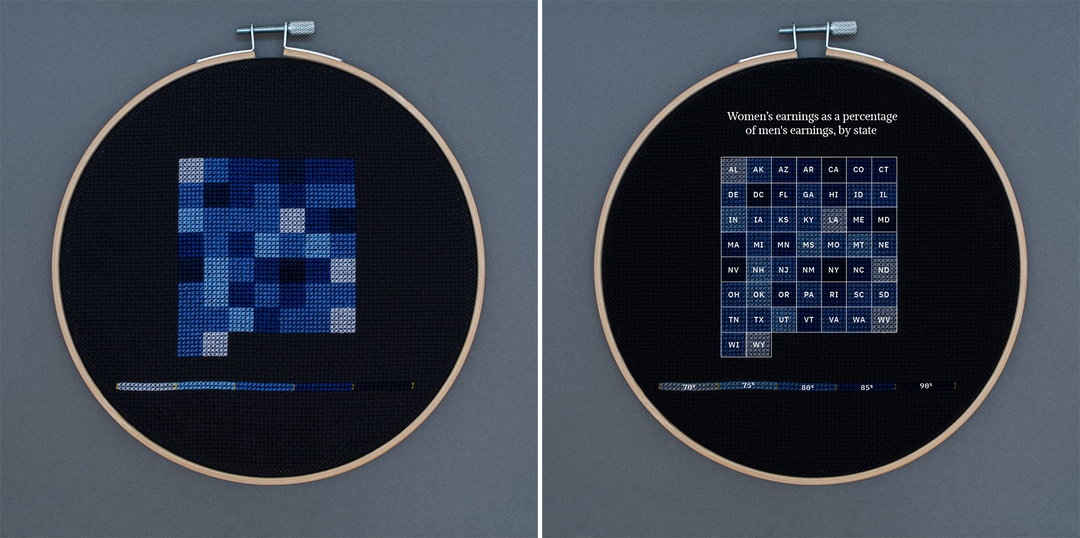 olivia johnson womens work cross stitch data visualisation illustration itsnicethat_paygap-states.jpeg