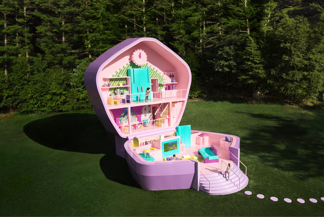Wake up inside a make-up compact: Airbnb unveils life-size Polly Pocket home