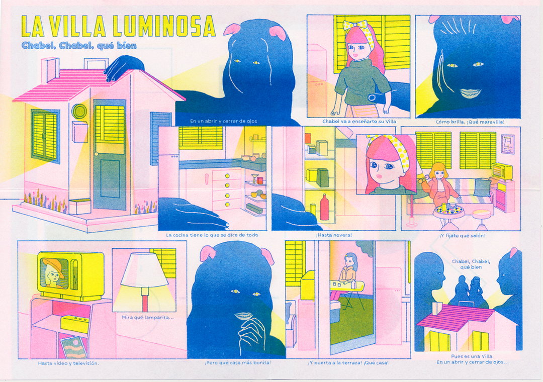 An illustration project inspired by a slightly sinister doll’s house and its inhabitant from the 80s