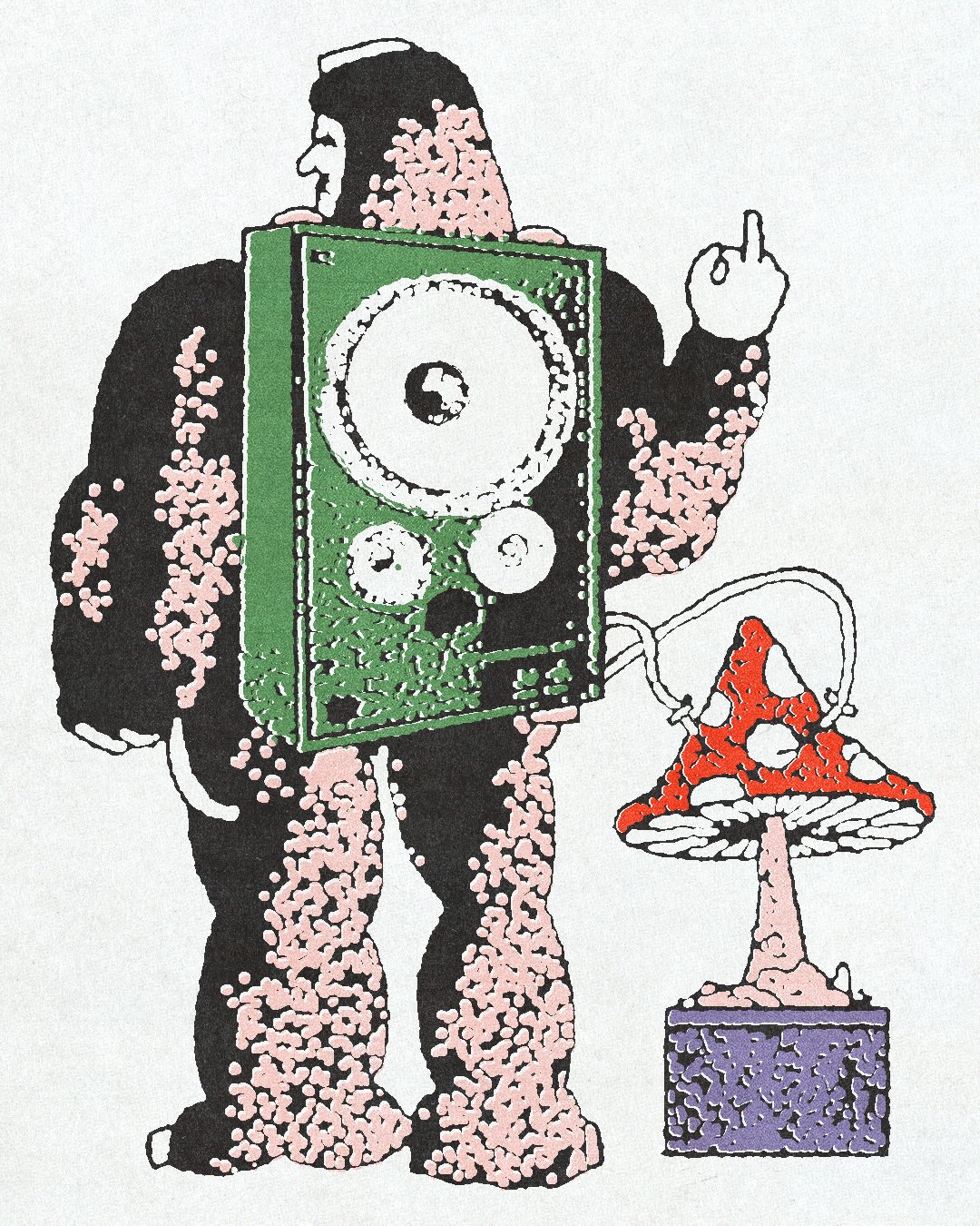 Reda Adi Pratama’s illustrations are punky, imperfect visions of a fantastical future