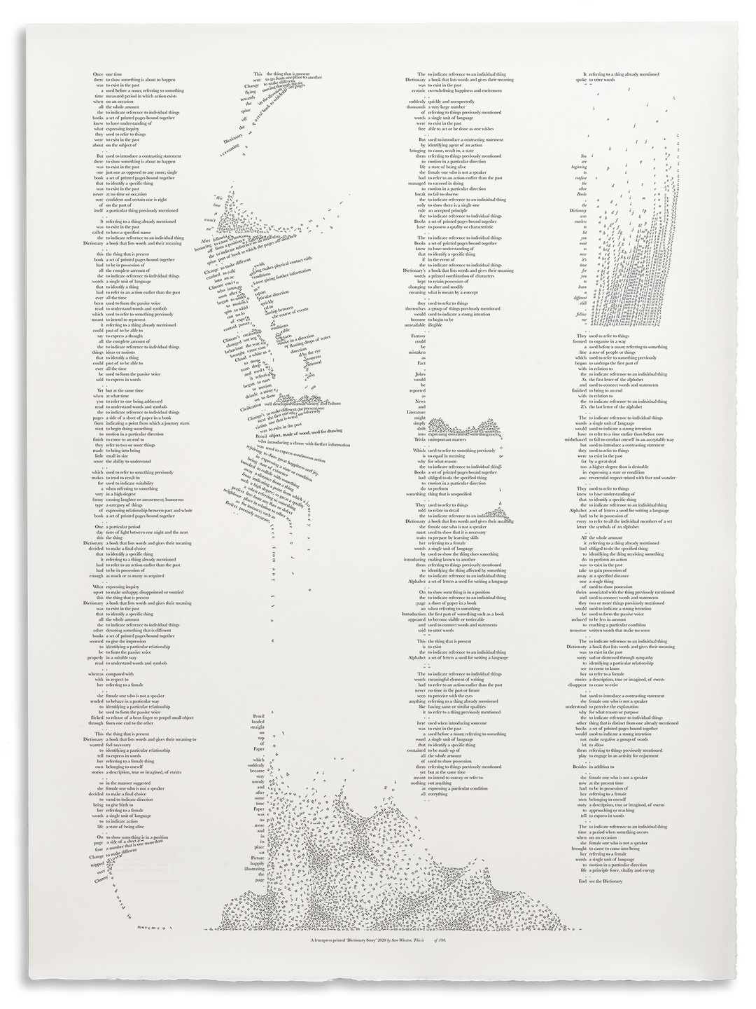 Sam Winston’s concrete poetry project rearranges the dictionary to question our learnt definitions