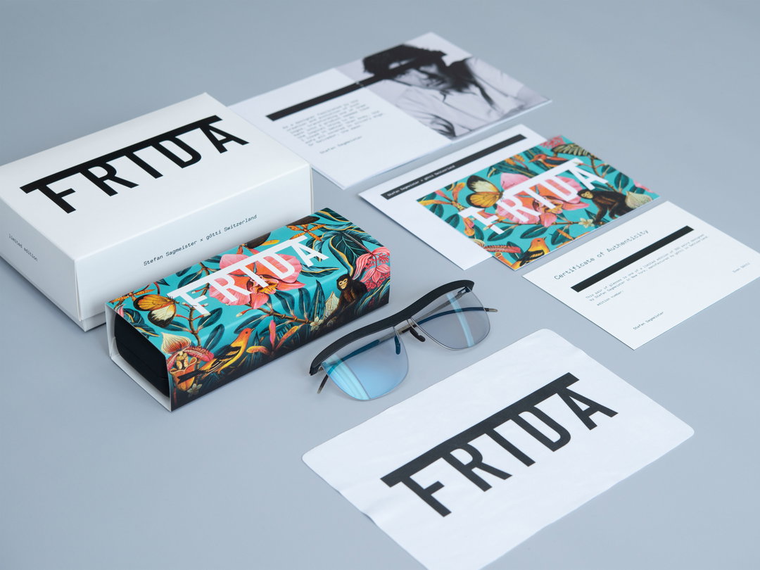 Stefan Sagmeister has designed a pair of sunglasses inspired by Frida Kahlo’s eyebrows