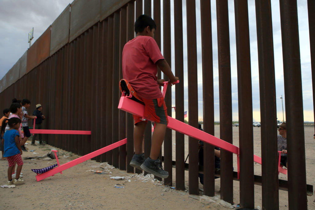 Pink seesaws across the US-Mexico border win Design of the Year 2020, on Trump’s last day