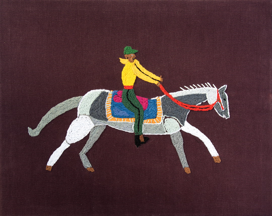 Trevor Small works through his brain injury with the ultimate art practice: embroidery