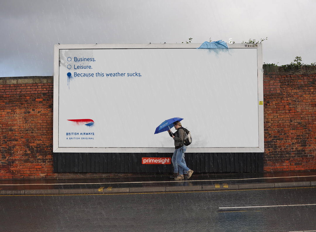 Reason for travel? British Airways ads take the mickey with 500 alternative responses