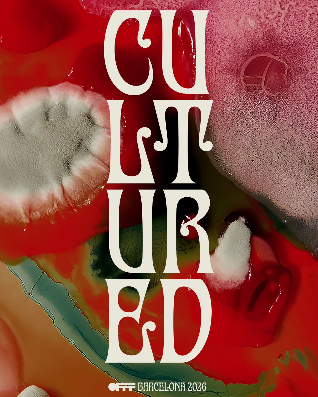 Uncommon’s mouldy identity for Offf Barcelona is grown from biological traces of creatives