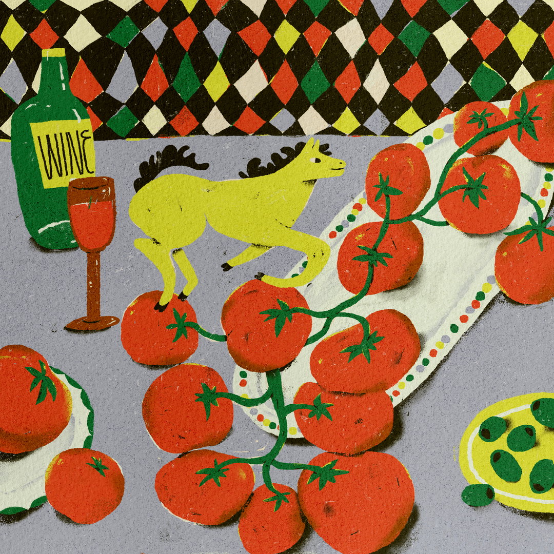 Cats juggle and bees shelter inside Zsófia Győrfi’s eclectic and dizzying world of illustration